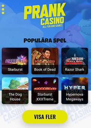 Spela de mest populära casinospelen på plattformen